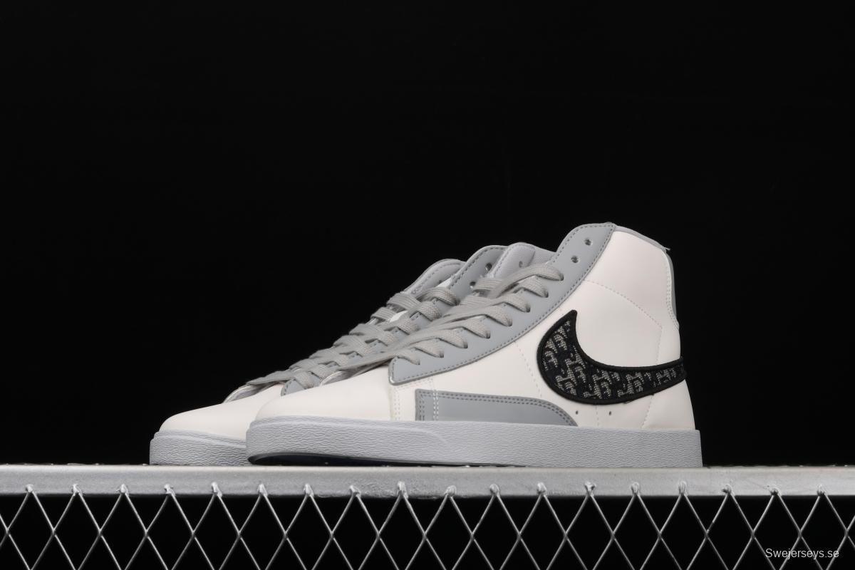 Dior x NIKE Blazer Mid Vntg Suede Diao League famous Trail Blazers high-top casual board shoes CN8607-002