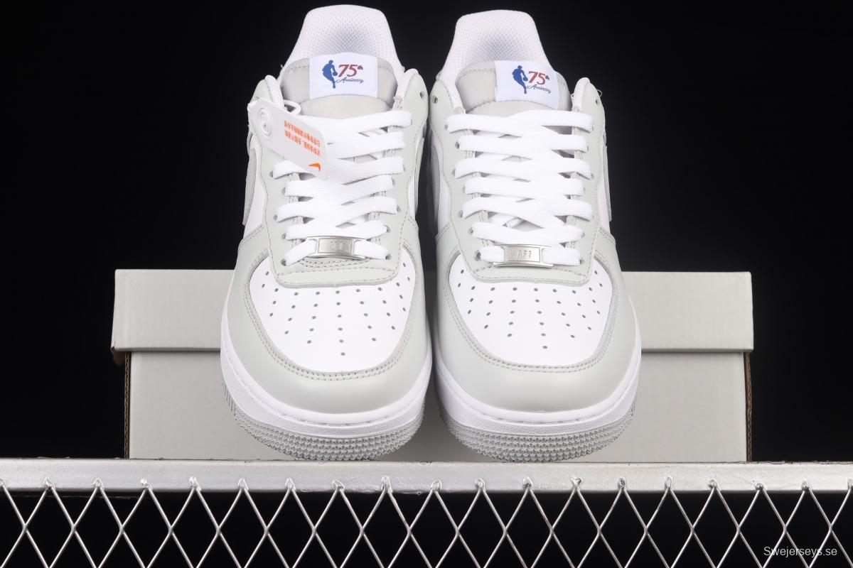 NIKE Air Force 1x07 Low gray-and-white color matching low-top casual board shoes AA6902-201