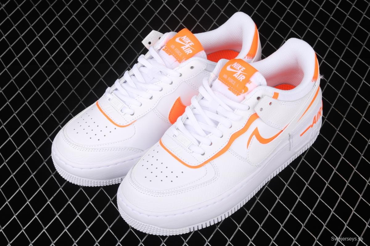 NIKE Air Force 1 ShAdidasow White Orange Light weight heightened low side White Board shoes CI0919-103