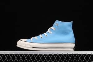 Converse Chuck 70s new spring color lake water blue matching high-top casual board shoes 171566C