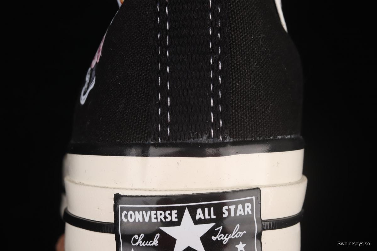 Converse Chuck 1970's cartoon bear joint name classic graffiti limited edition Samsung elevation top casual board shoes 162050C