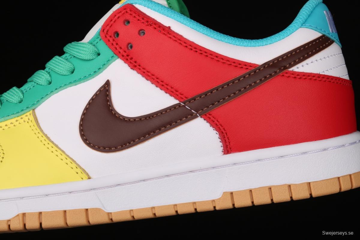 NIKE DUNK Low Free 99 white colorful mandarin duck dunk series low side leisure sports skateboard shoes DH0952-100