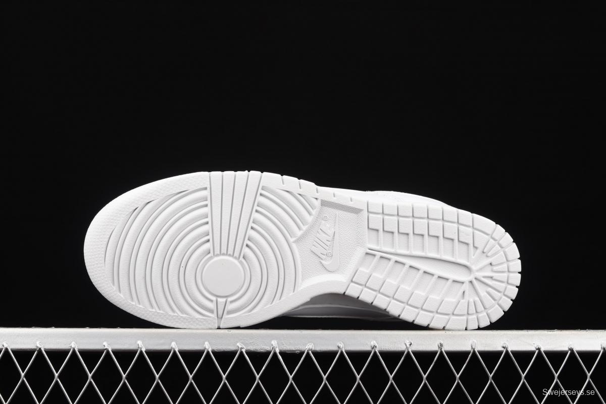 NIKE SB DUNK Low Prm pure white color SB buckle rebound fashion leisure board shoes DD1503-109