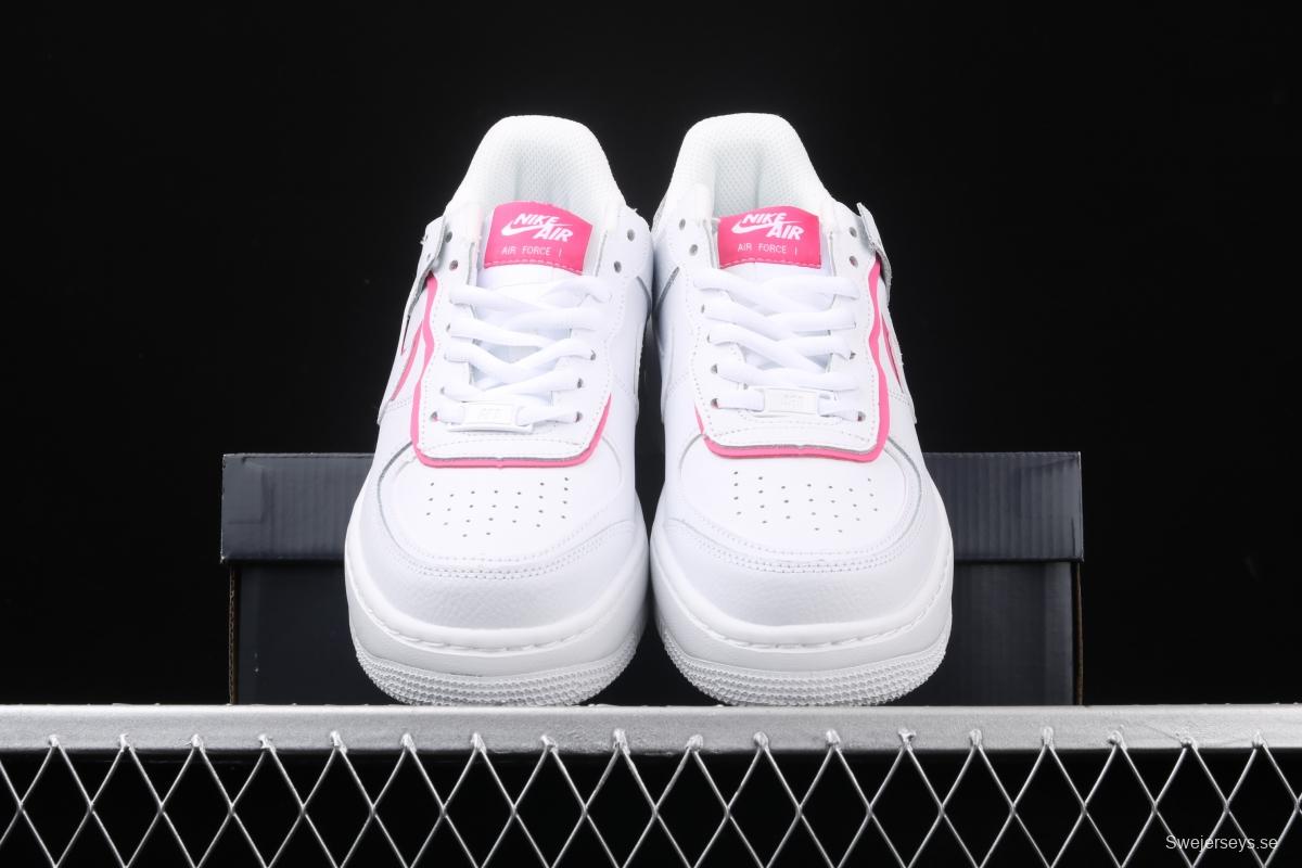 NIKE Air Force 1 ShAdidasow white powder light weight increased low-end white board shoes CI0919-102,