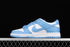 NIKE DUNK Low University Blue White Blue North Carolina White Blue Slam Dunk Series low side Leisure Sports Skateboard shoes DD1391-102