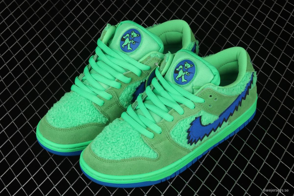 Grateful DeAdidas x NIKE SB DUNK Low Yellow Bear joint style green and blue bear sports skateboard shoes CJ5378-300