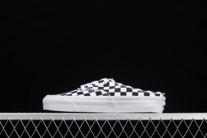 Vans Authentic 2021 summer new Anaheim black and white chessboard VN0A54F75GU lace for lazy half-dragged canvas board shoes