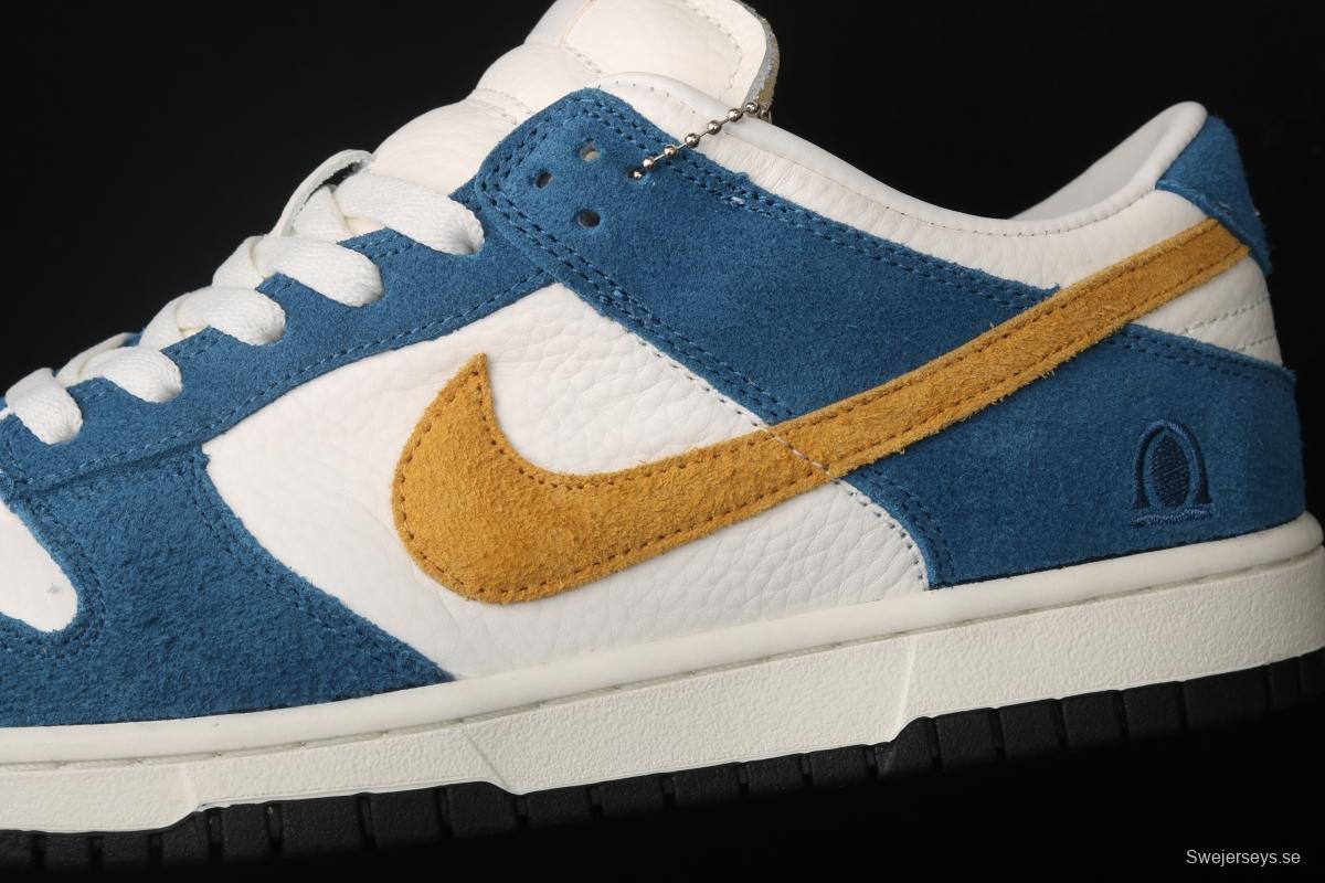 Kasina x NIKE SB DUNK Low co-signed blue and yellow retro low-top leisure sports skateboard shoes CZ6501-100