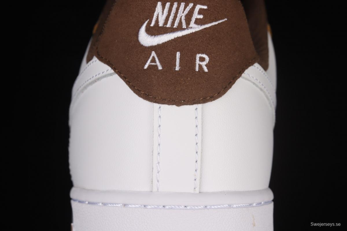 NIKE Air Force 1x07 Cappuccino cappuccino low-side color casual board shoes CW2288-902