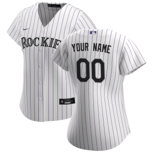 Women's White&amp;Purple 2020 Home Custom Team Jersey