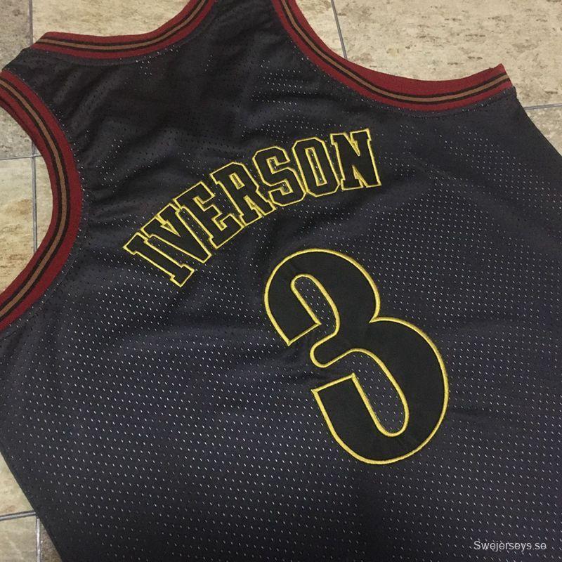 Men's Allen Iverson Black Retro Classic Team Jersey