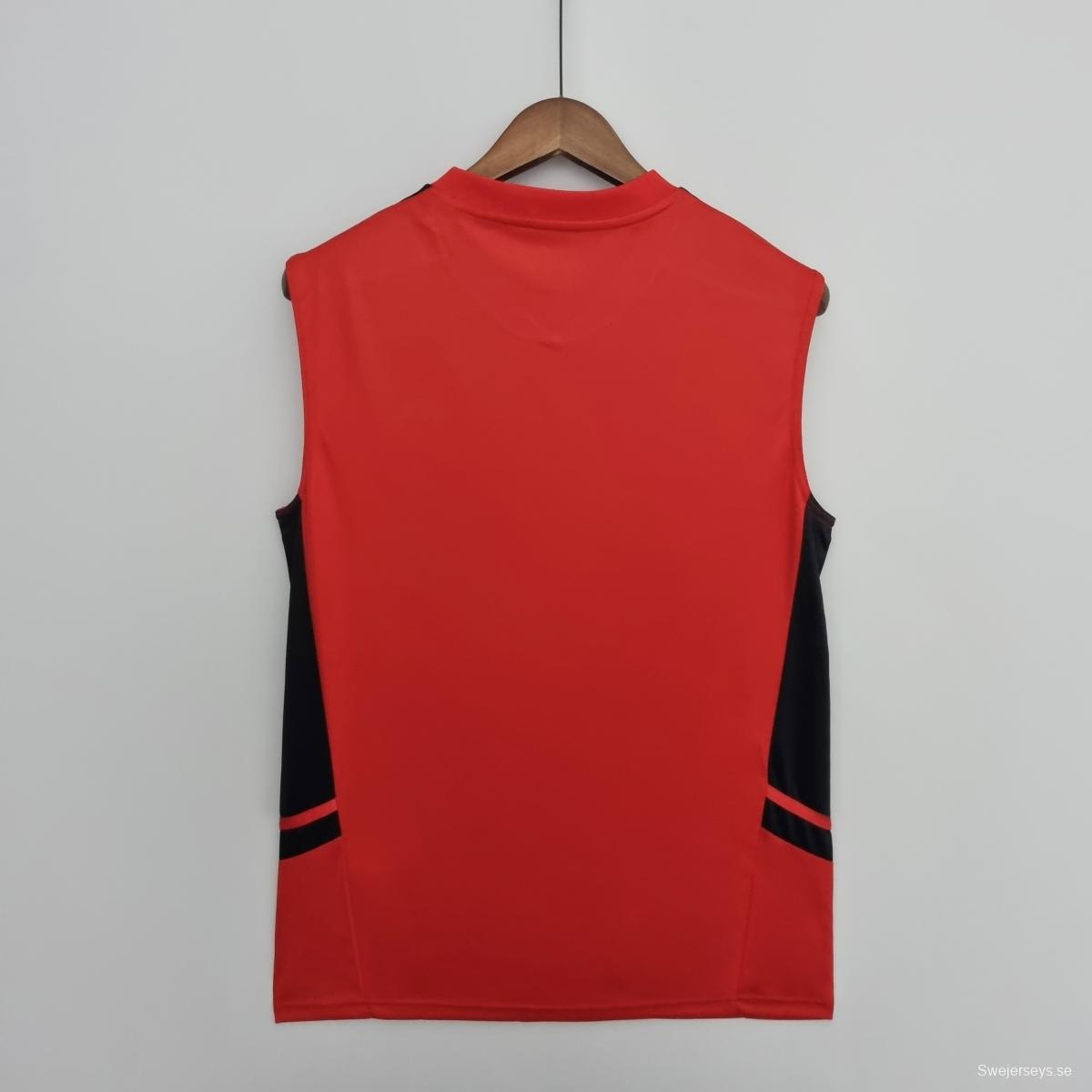 22/23 Flamengo Vest Training Suit Red Soccer Jersey