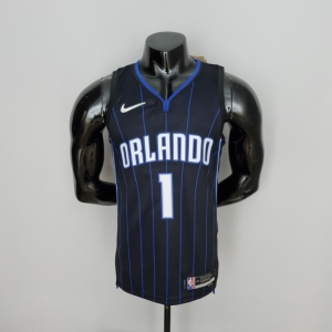 75th Anniversary McGrady #1 Orlando Magic Black NBA Jersey