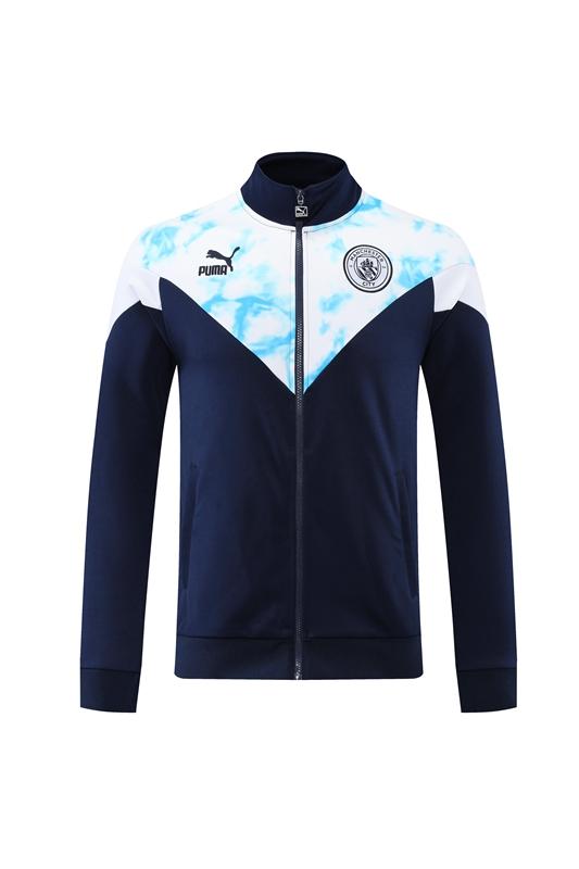 2022 Manchester City Navy/White Full Zipper Jacket Suit