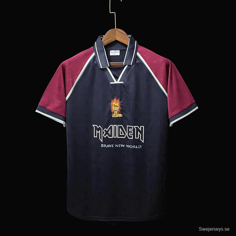 Retro 1999 West Ham Iron Maiden Home Soccer Jersey