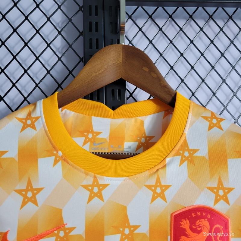 2022 Netherlands Yellow/White Training Jersey