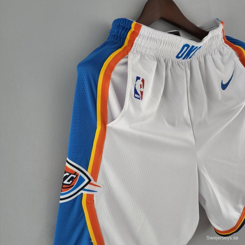 Oklahoma City Thunder NBA Shorts White