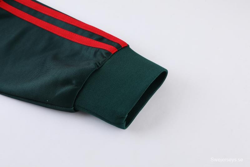 2022 Mexico Dark Green Full Zipper Tracksuit