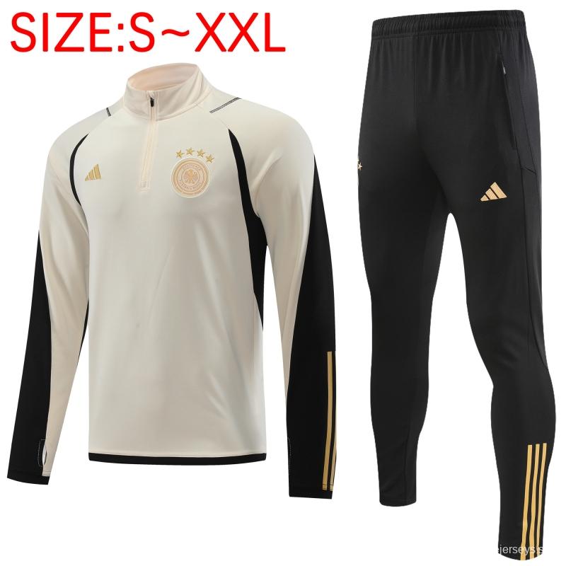 2022 Germany Khaki Half Zipper Tracksuit