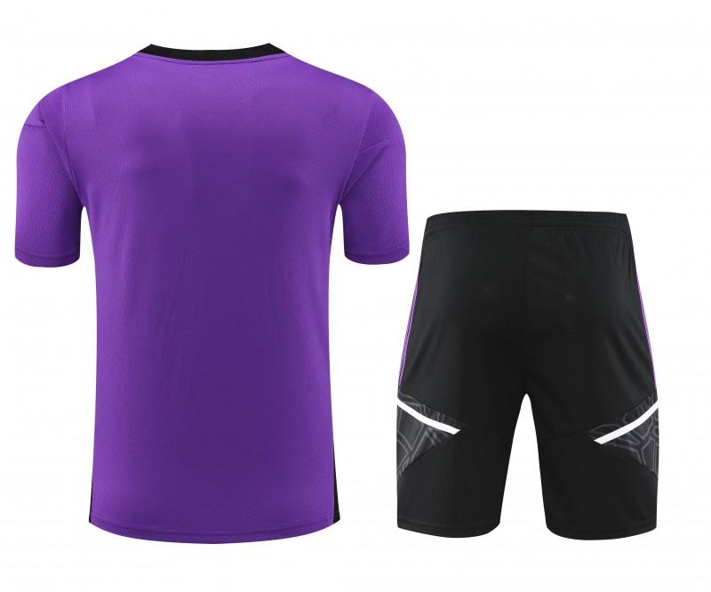 23-24 Real Madrid Purple Short Sleeve+Shorts