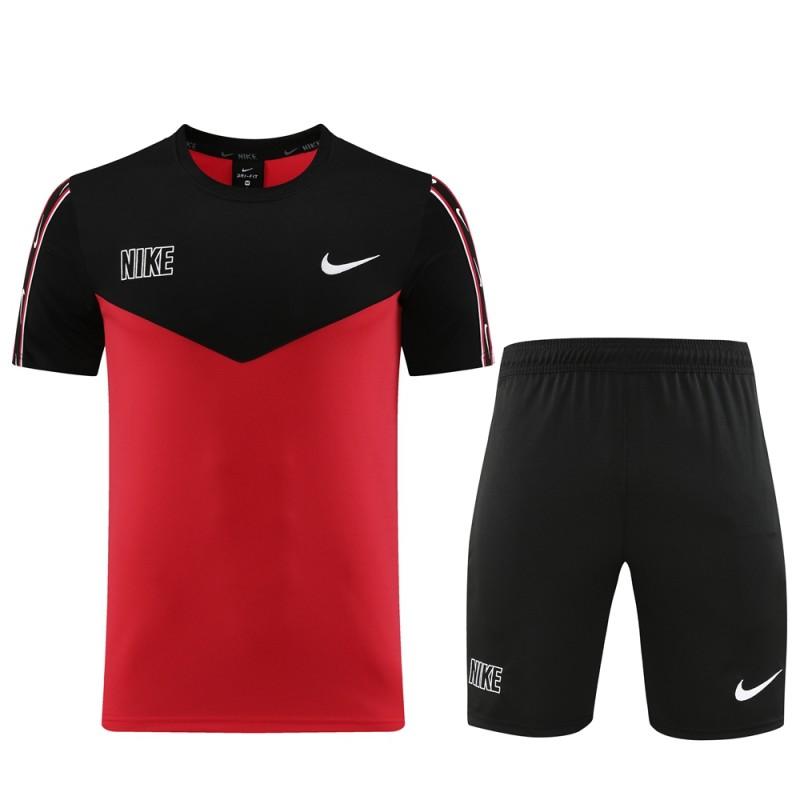 23/24 NIKE Black/Red Short Sleeve Jersey+Pants