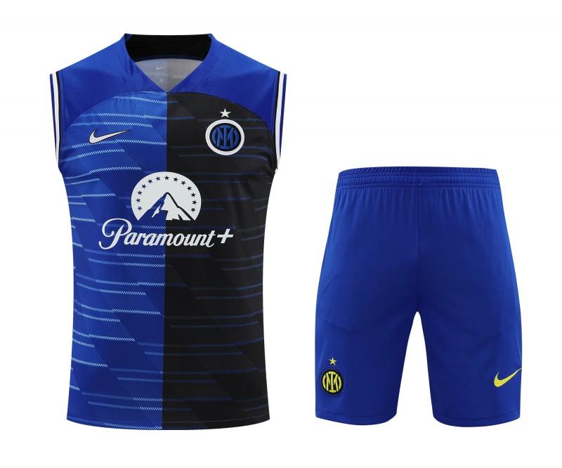 23/24 Inter Milan Blue Vest Jeresy+Shorts