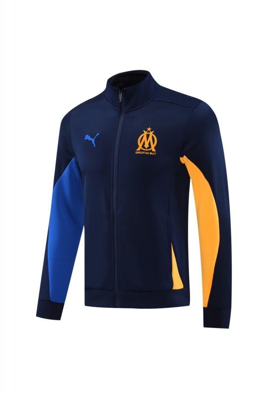 24/25 Olympique Marseille Navy Full Zipper Jacket +Long Pants