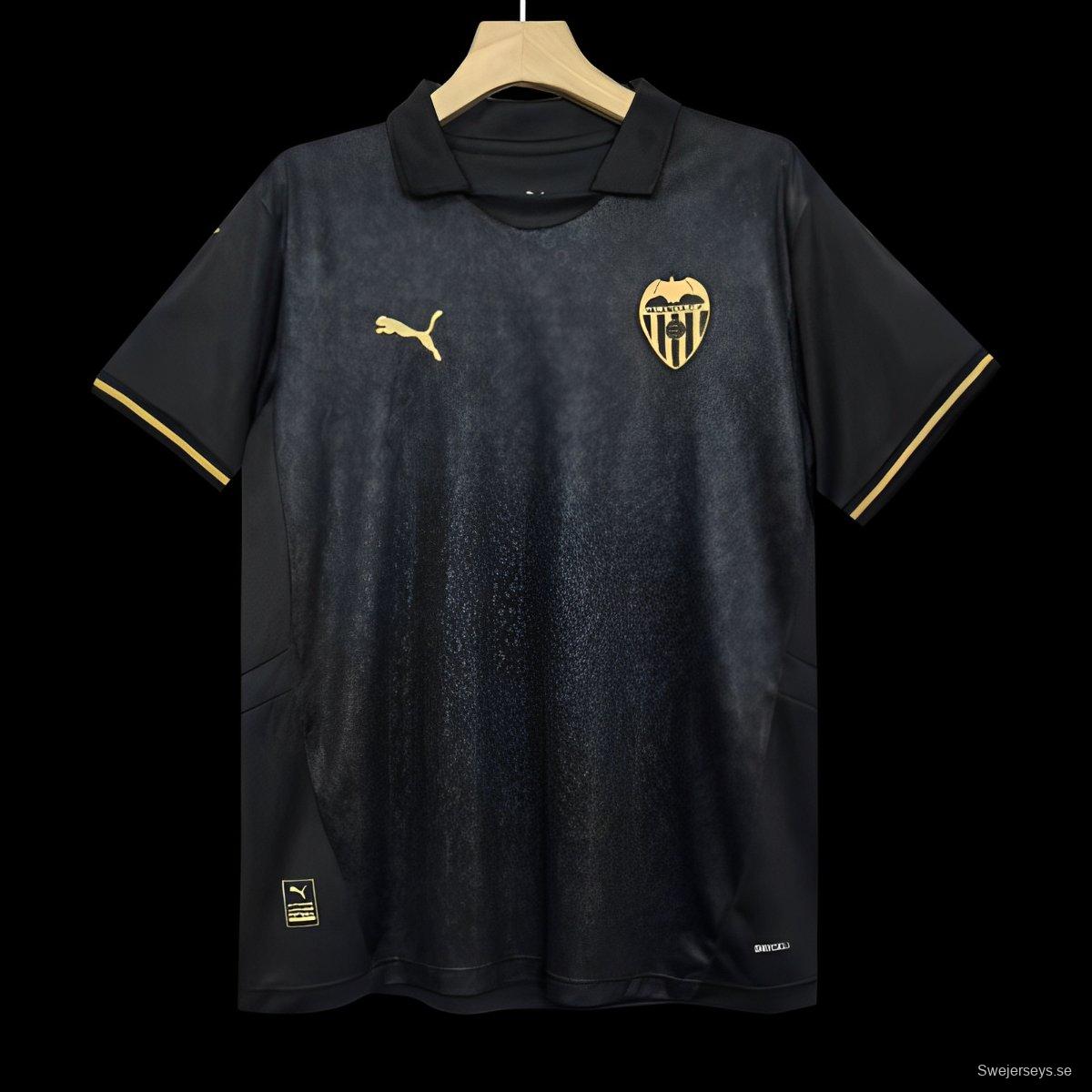 24/25 Valencia Away Black Jersey-NO Sponsor